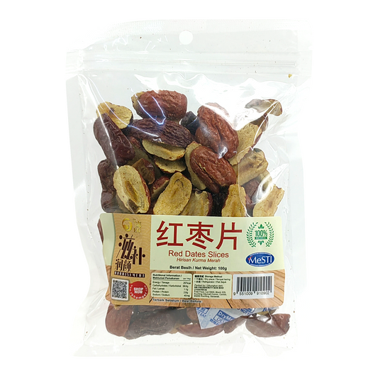 Xinjiang Red Dates Slices (Jujube Slices) 100g - Natural